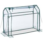 Relaxdays serre de jardin avec bâche en pvc, porte enroulable, hxlxp : 92x124x42 cm, système d'emboîtement, ... Relaxdays serre de jardin avec bâche en pvc, porte enroulable, hxlxp : 92x124x42 cm, système d'emboîtement, ...