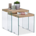 Relaxdays set de 2 table gigogne dessus de table massif table d?appoint verre noble table de salon haut ... Relaxdays set de 2 table gigogne dessus de table massif table d?appoint verre noble table de salon haut ...
