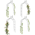 Relaxdays - set de 4 arches à rosiers courbée avec pointe, métal 2, 4 m, arceau de jardin, obélisque, ... Relaxdays - set de 4 arches à rosiers courbée avec pointe, métal 2, 4 m, arceau de jardin, obélisque, ...