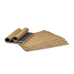 Set de table, 6 dessous, rectangulaire, 45 x 30 cm, pour la salle � manger ou la cuisine, nature - relaxdays ...