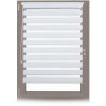Store enrouleur double face klemmfix en blanc sans perage fentre porte balcon en tissu 106x156 cm, ...