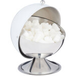Relaxdays sucrier avec couvercle roulant, acier brillant, sucre, sucreries, bote de gateaux, rond, pour ...