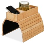 Relaxdays support pour accoudoir, bambou, tablette pour canapé ou fauteuil, hxlxp: 6, 5x42x28 cm, 3 compartime ... Relaxdays support pour accoudoir, bambou, tablette pour canapé ou fauteuil, hxlxp: 6, 5x42x28 cm, 3 compartime ...