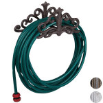 Relaxdays ? support mural pour tuyaux d'arrosage en fonte de fer ? dimensions 15x36x15cm ? charge max ...