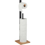 Relaxdays support à papier toilette sur pied, bambou, avec rangement pour rechange, 5 rouleaux, 71x19x19 ... Relaxdays support à papier toilette sur pied, bambou, avec rangement pour rechange, 5 rouleaux, 71x19x19 ...