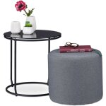 Relaxdays table d?appoint avec tabouret, ottomane, table basse avec pouf, peu encombrant, hxd 40x40 cm, ... Relaxdays table d?appoint avec tabouret, ottomane, table basse avec pouf, peu encombrant, hxd 40x40 cm, ...