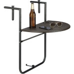 Table de balcon pliable appoint table suspendue rabattable bastian hauteur rglable l x p: 60 x 40 cm, ...