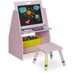 Relaxdays - table pour enfants avec tableau à deux faces, 84 x 52 x 45 cm, avec un sac en tissus et 2 ... Relaxdays - table pour enfants avec tableau à deux faces, 84 x 52 x 45 cm, avec un sac en tissus et 2 ...