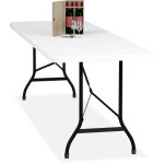 Relaxdays - table de jardin pliante, 75 x 220 x 68 cm, r�sistante aux intemp�ries, plastique & acier, ...