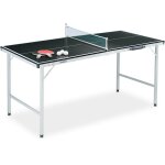 Relaxdays - table tennis - de - table d'intrieur, pliant, lot, filet, 2 raquettes, 3 balles, hxlxp : ...