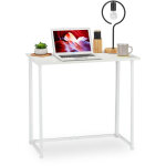 Relaxdays table de travail pliable, table de bureau, table bureau � plier, travail maison, 74x80x45cm, ...