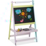 Relaxdays - tableau pour enfants deux en un, 90 x 56 x 42 cm, rouleau de papier, craie, dessin, dimensions, ... Relaxdays - tableau pour enfants deux en un, 90 x 56 x 42 cm, rouleau de papier, craie, dessin, dimensions, ...
