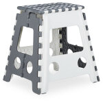 Relaxdays tabouret xl pliant, escabeau, une marche, avec poign�e, 120 kg, plastique, 39, 5 x 38, 5 x ...