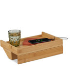 Relaxdays ? �tag�re de lit mini table de chevet ? dimensions hxlxp 10x33x24 cm ? fentes pour c�bles ? ...