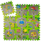 Relaxdays - tapis circuit, 9 pices de puzzle, pour enfants & bbs, sans polluants, mousse eva, 90 x ...
