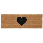 Relaxdays tapis en coco, motif c?ur, 75x25 cm, pour int�rieur & ext�rieur, dessous antid�rapant, nature ...