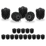 Relaxdays t�te de rechange pour brosse wc lot de 20 orifice int�rieur 12 mm diam�tre 7 cm, 2 couleurs ...