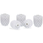 Tte de rechange pour brosse wc lot de 5 orifice intrieur 12 mm diamtre 8 cm, blanc - relaxdays