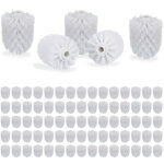 Relaxdays t�te de rechange pour brosse wc lot de 80 orifice int�rieur 12 mm diam�tre 7 cm, 2 couleurs ...