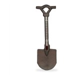 Thermom�tre d�coratif pour jardin, analogique, fonte de fer, mural, antique, pelle, hl 30 x 9 cm, marron ...