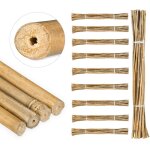 Relaxdays - tiges en bambou 105 cm, lot de 250, en bambou naturel, tuteur pour plantes ou dcoration, ...