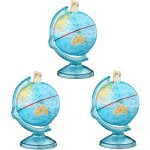 Tirelire formant un globe, lot de 3, pour conomiser, carte du monde, en anglais, h x l x p: 16, 5 x ...