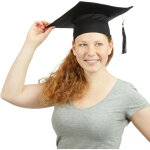 Toque tudiant universit diplme chapeau remise de diplomes fin tude, noir - relaxdays