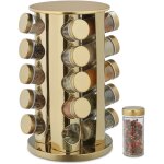 Relaxdays tourniquet à épices avec 20 pots en verre, embouts tamiseur, rotatif 360°, acier inoxydable, ... Relaxdays tourniquet à épices avec 20 pots en verre, embouts tamiseur, rotatif 360°, acier inoxydable, ...