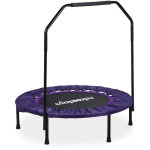 Trampoline int�rieur pliable avec poign�e barre de maintien charge max. 120 kg hxlxp: 113 x 102 x 102 ...