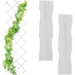 Treillis extensible, lot de 3, tuteur pliable, jardin, balcon, terrasse, 180 cm, plastique, blanc - relaxdays ... Treillis extensible, lot de 3, tuteur pliable, jardin, balcon, terrasse, 180 cm, plastique, blanc - relaxdays ...