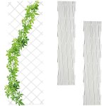 Treillis extensible, lot de 3, tuteur pliable, jardin, balcon, terrasse, 250 cm, plastique, blanc - relaxdays ...