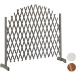 Relaxdays treillis jardin en bois extensible 200 cm, clture grillage pliable, plante grimpante brise ...