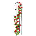 Trellis ob�lisque, 190 m de hauteur, support pour plantes grimpantes, en m�tal, stable, tour pour rosier, ...