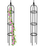 Relaxdays trellis ob�lisque, lot de 2, 100 m de hauteur, plantes grimpantes, en m�tal, stable, tour pour ...