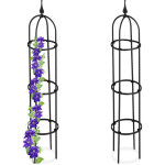 Trellis ob�lisque, lot de 2, 100 m de hauteur, plantes grimpantes, en m�tal, stable, tour pour rosier, ...