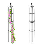 Relaxdays trellis ob�lisque, lot de 2, 160 m de hauteur, plantes grimpantes, en m�tal, stable, tour pour ...