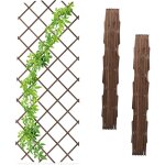 Relaxdays tuteur  tomates en lot de 3, extensible, pour plantes grimpantes, 180 x 90 cm, pour jardin, ...