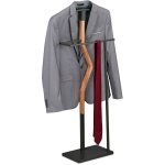 Valet de chambre, vestes et pantalons, hxlxp : env. 107x48x20 cm, métal, mdf, chevalet à vêtement, gris ... Valet de chambre, vestes et pantalons, hxlxp : env. 107x48x20 cm, métal, mdf, chevalet à vêtement, gris ...