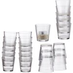 Relaxdays - verres � bougies chauffe - plat lot de 24, bougeoirs, photophores, id�e cadeau, verrines, ...