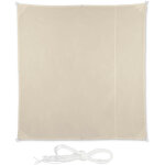 Relaxdays voile d?ombrage carr� diffuseur d?ombre protection soleil uv terrasse toile r�sistante � l'eau, ...