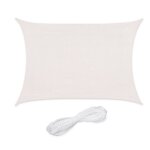 Voile d'ombrage rectangulaire, 2 x 4 m, toile ombrage, tissu pe - hd, avec tendeurs, blanche - relaxdays ... Voile d'ombrage rectangulaire, 2 x 4 m, toile ombrage, tissu pe - hd, avec tendeurs, blanche - relaxdays ...