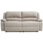 Loungitude - canap de relaxation manuel 2 places xl en tissu beige - valia