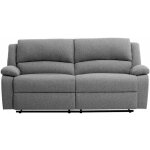 Loungitude - canap de relaxation manuel 2 places xl en tissu gris clair - valia