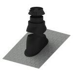 Remeha solin � bavette en plomb avec embout, dn 80 / 125, pour aw au - dessus du toit, w000190