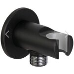 Remer rubinetterie support minimal pour douchette avec raccord d'eau en laiton pour encastre' noir mat ...