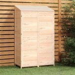 Vidaxl ? abri de jardin en bois massif 102x52x174, 5 cm ? mat�riau sapin durable ? grand espace de rangement ...