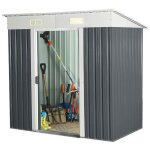 Home deluxe - abri de jardin en acier galvanis bohio taille : m