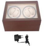 Remontoir de montre � rotation automatique pour 4 montres automatiques et 6 montres - bracelets (marron) ...