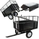 Remorque basculante pour auto port�e et quads 114 x76 x 30cm avec grille 300 kg max