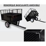 Remorque basculante pour tondeuse / tracteur de jardin / quad wc Remorque basculante pour tondeuse / tracteur de jardin / quad wc